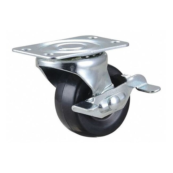 Manufacturer Varies Plate Caster,2" Wheel Dia.,75 lb.,Black 435X83