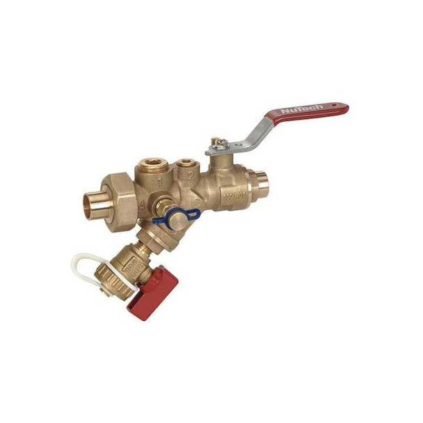 Nutech 1-1/4" Sweat Combination Strainer Valve SV3E-125S-125S
