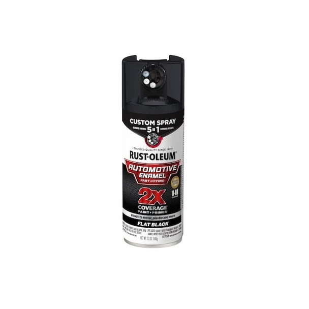 Rust-Oleum Automotive Enamel Spray,Solvent,Black 394897