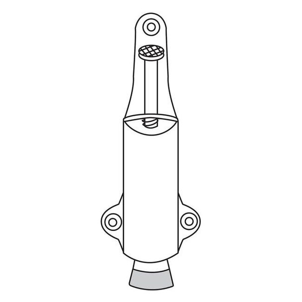 Rockwood Plunger Door Holder,Pol Brass,Cast Brass 459.3
