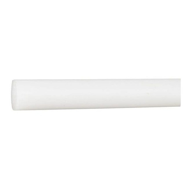 Manufacturer Varies White Polypropylene Rod Stock 4 ft. L, 1/4" Dia. 22JM31