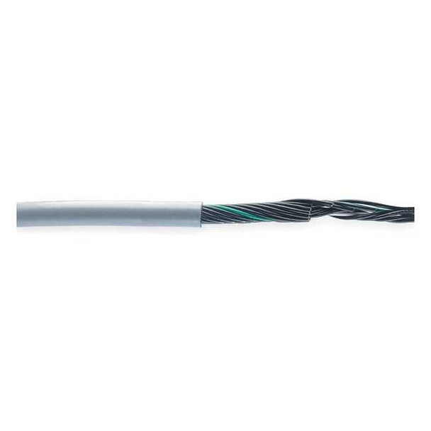 Chainflex Control Cable, 16 AWG, 4 C, Gray, PVC, 600 V, 100 ft CF130US-15-04-100