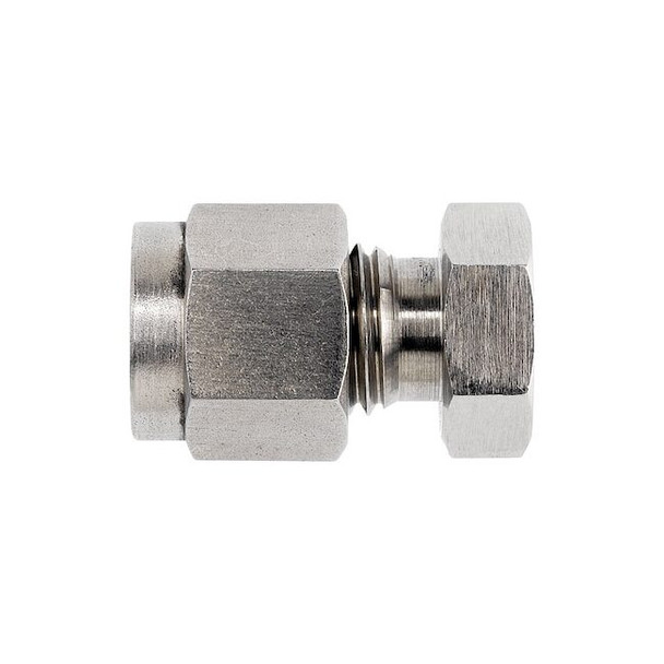 Brennan Industries Strt, SS, Comp. 3/8 in, MJIC 1/2 in NS2707-LN-06-06-SS