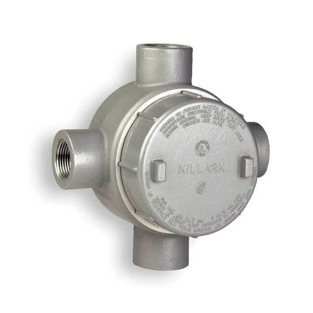 Hubbell Killark Conduit Outlet Body,Alum,Trd Sz 3/4in GECXT-2