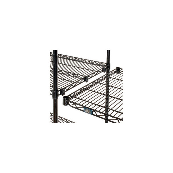 Nexel 4 Shelf Black Epoxy Wire Shelving Unit Add On 30""W x 18""D x 96""H