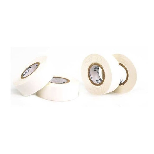 Masking Tape, 3/4 in W x 15 yd L, 6.3 mil Thick, White, Rubber Adhesive, 4 PK