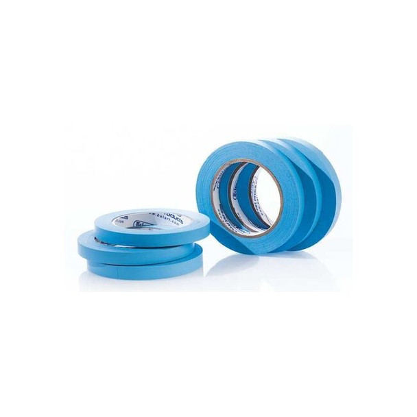 Masking Tape, 1/2 in W x 40 yd L, 6.3 mil Thick, Blue, Rubber Adhesive, 6 PK