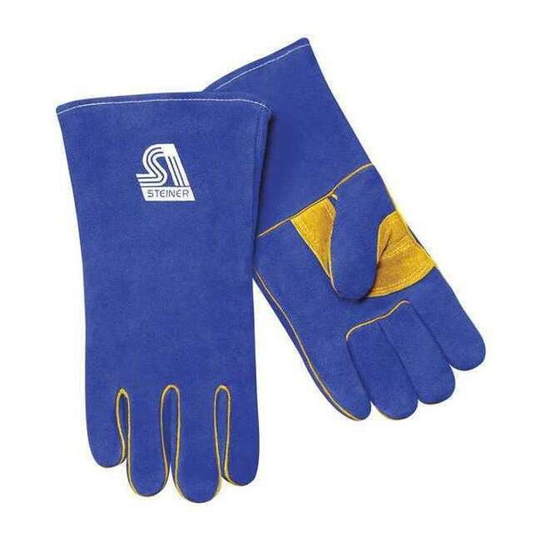 B-Series Welding Gloves, Gauntlet Cuff, Wing Thumb, Premium Cowhide, L, 1 PR