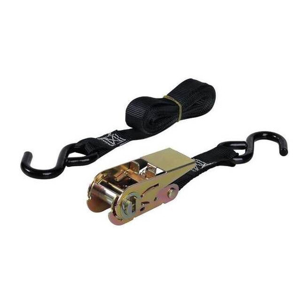 Keeper Tie Down Strap,S-Hook,Black 89511