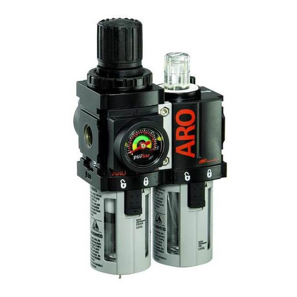 Aro Filter Regulator Lubricator, 0 to 140 psi C38341-610
