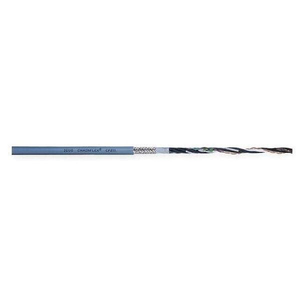 Continuous Flexing Appliance Wiring Communication Cable, 4 C, Gray, PVC, 100 ft.