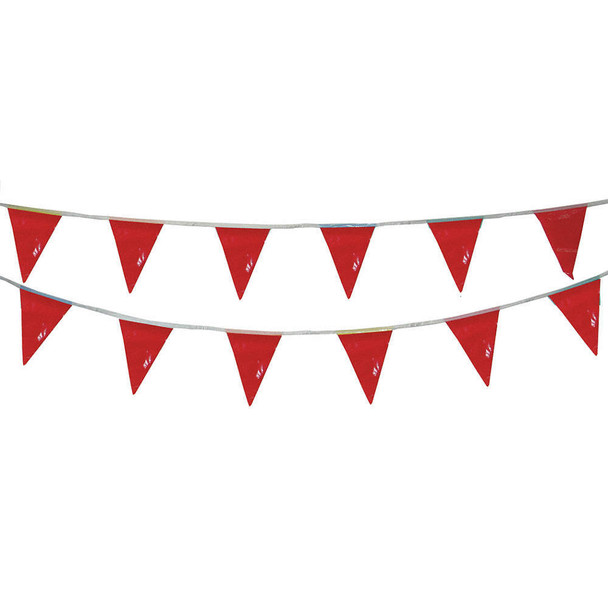Cortina 03-400-60 Vinyl Pennant, 60' Length x 9" Width, Red