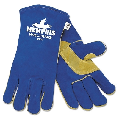 Select Shoulder Welding Gloves, Cowhide, X-Large, Blue