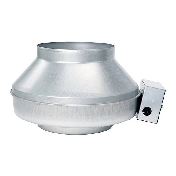 Fantech Steel 13"D,15.3"H,8"W Inline Duct Fan 56001