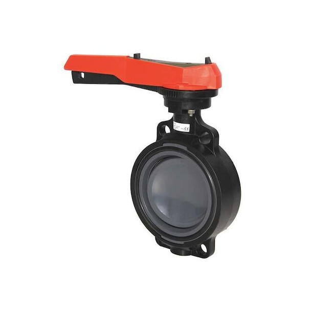 Georg Fischer Butterfly Valve, PVC, 3 In 161567004