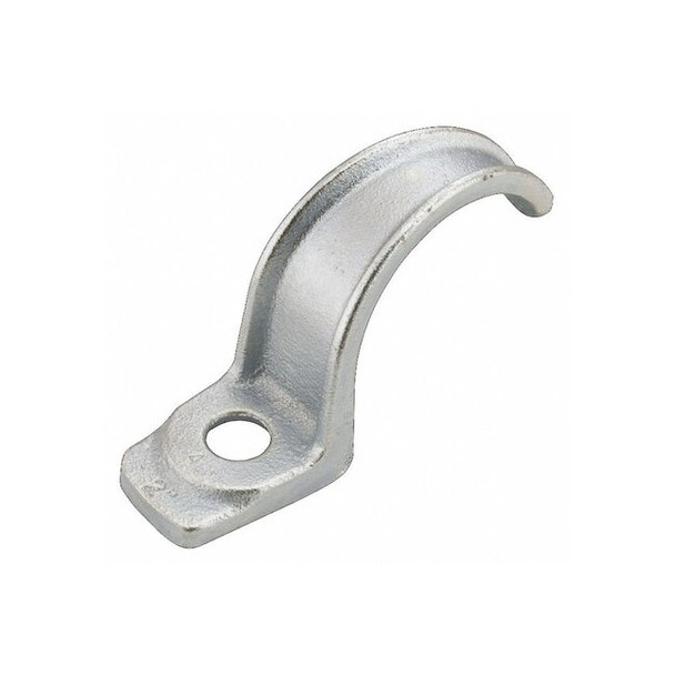 Raco Strap, Conduit; Pipe Use, 4 in, Malleable Iron, Electro-Plated 1316
