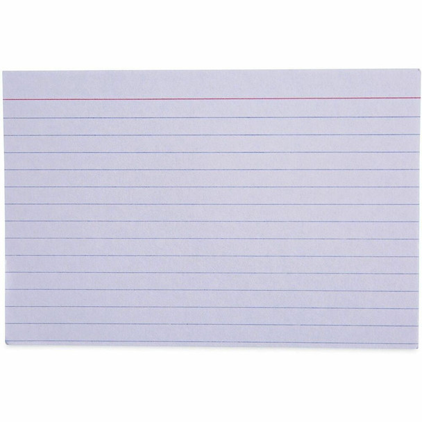 Universal Printable Index Card - 4" x 6" - Acid-free, Ruled - White - 100 / Pack