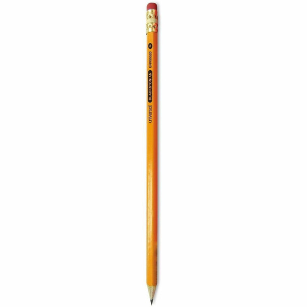 Universal Wood Pencil - Black Lead - HB/#2 - Yellow Wood Barrel - 1 Dozen
