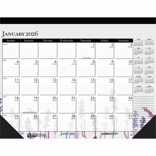 House of Doolittle  Desk Pad Calendar 1976