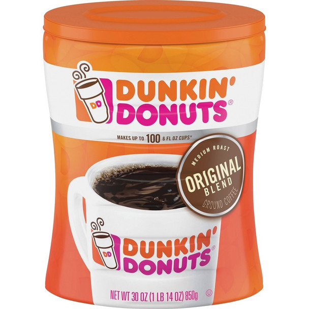 Dunkin' Donuts Original Blend Coffee - Medium - 30 oz - Original Blend - 1 Each