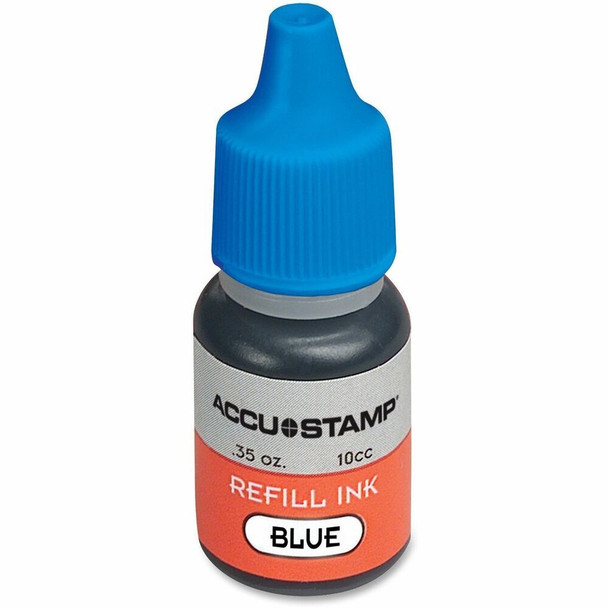 COSCO Accustamp Title Stamp Refill Ink - Blue Ink - 1.09 quart - 1 Each