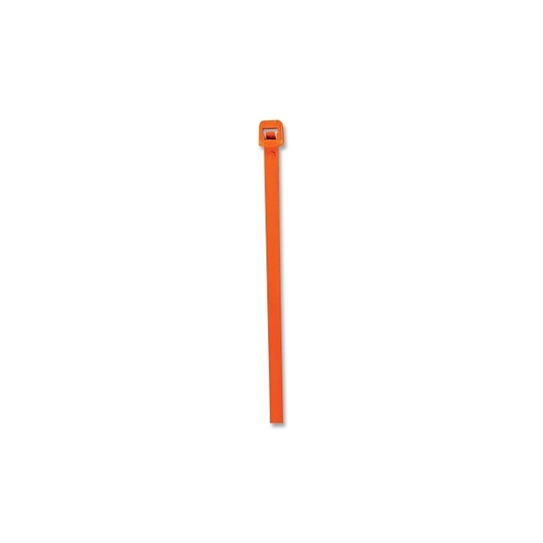 General Purpose Cable Tie, 50 lb Tensile Strength, 14.6 in L, Orange, 100 EA/BG