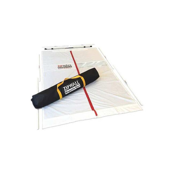 Zipwall Dust Barrier Door Kit,7 ft. 2" H,White MDK