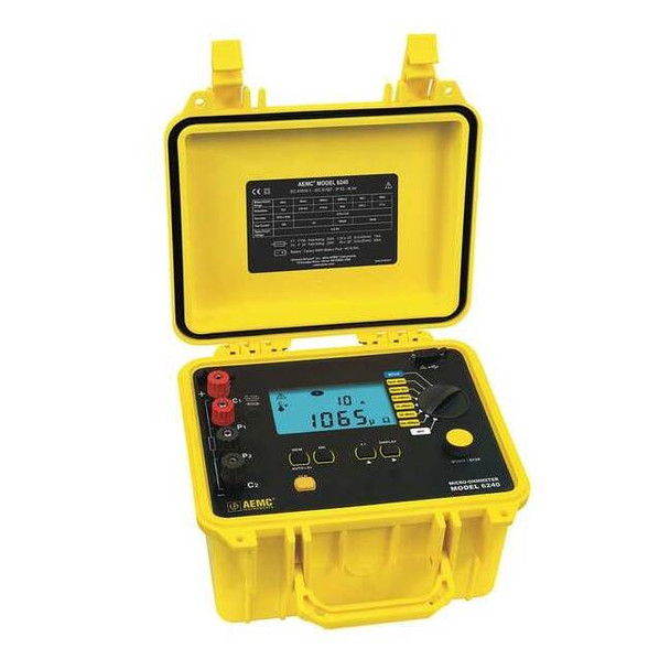 Aemc Instruments Micro Ohm Meter,1u Ohms-400 Ohms 6240