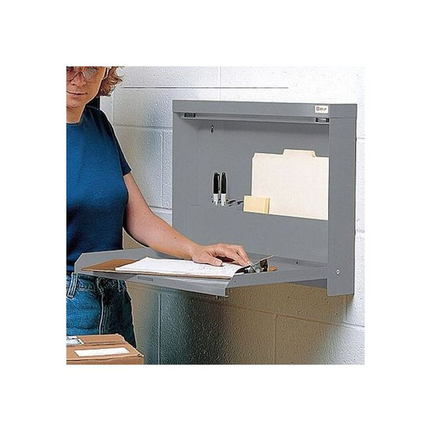 Wallwrite Wall Mounted Desk, 20x13-1/2x3-3/8In, Gray WW-100SC-T47