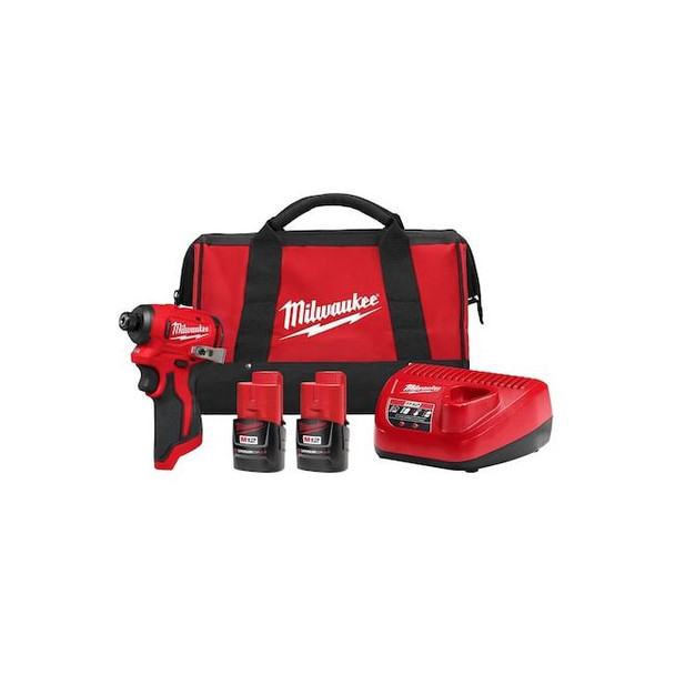 Milwaukee Tool Impact Driver Kit, 3000 RPM, 12 V DC 3450-22