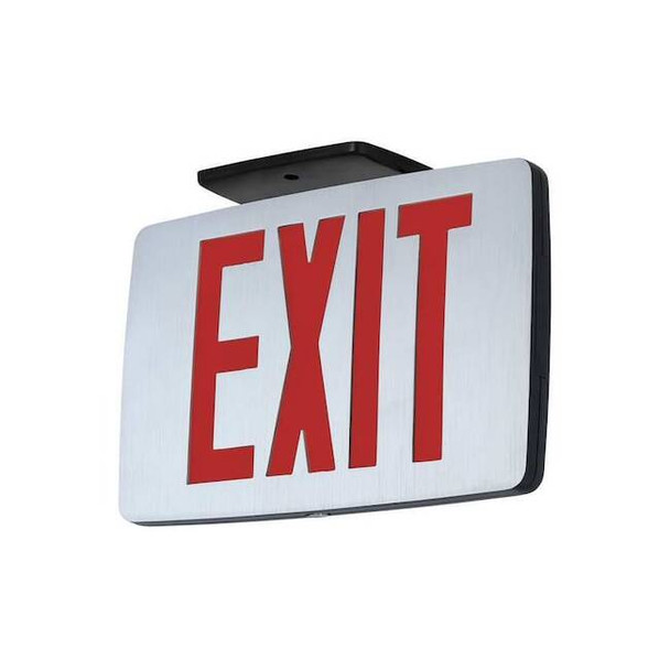 Compass Exit Sign, Black, 1 Face(s), LED, Universal Mount, Nickel Cadmium CCESRE