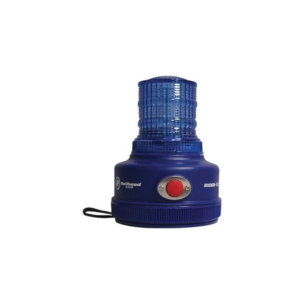 Railhead Gear Warning Light,Blue,LED,2 D Batteries M100B-LED