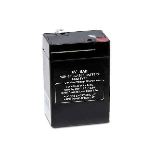 Manufacturer Varies Sealed Lead Acid Battery,6VDC,5Ah 47033