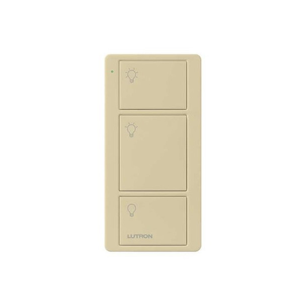Lutron Wireless Remote Control,3 Buttons,Ivory PJ2-3B-GIV-L01