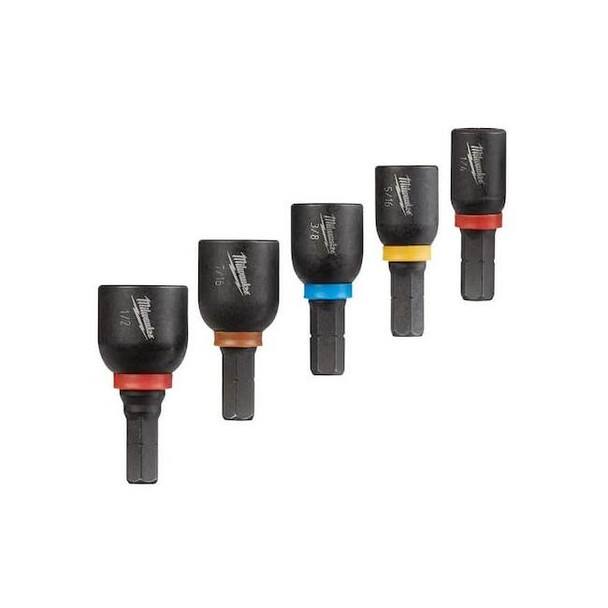 Milwaukee Tool SHOCKWAVE Insert Magnetic Nut Driver Set,PK5 49-66-4563