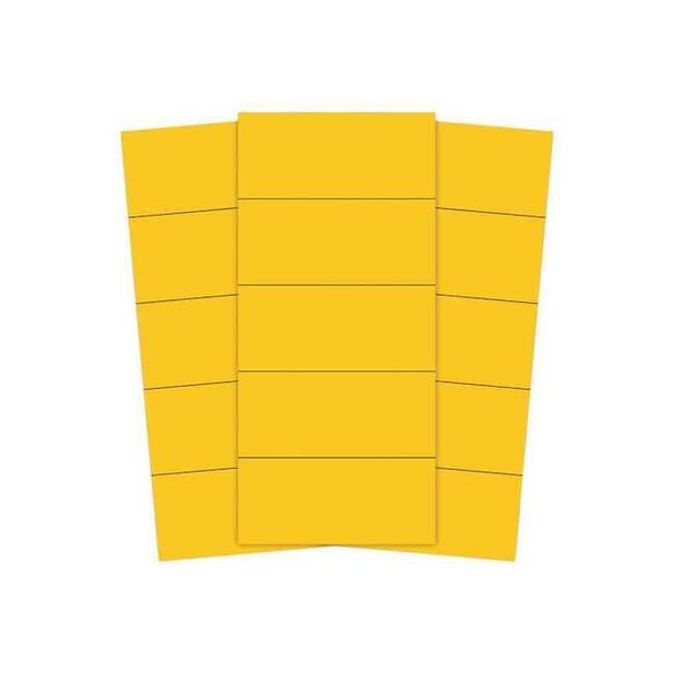 Magna Visual Magnetic Strips,Pre-Cut,2in,Yellow,PK25 PMR-722