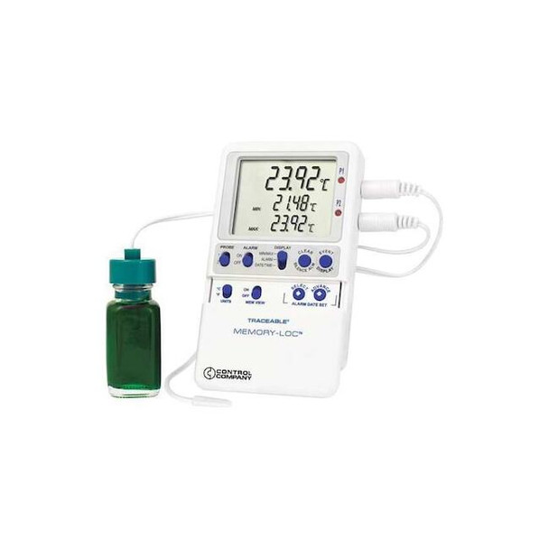 Digital Data Logging Thermometer, Memory-Loc with Bottle, Bullet Probe Style