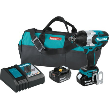Makita 18V LXT Brushless High-Torque 3/4" Impact Wrench Kit (5.0Ah) XWT07T
