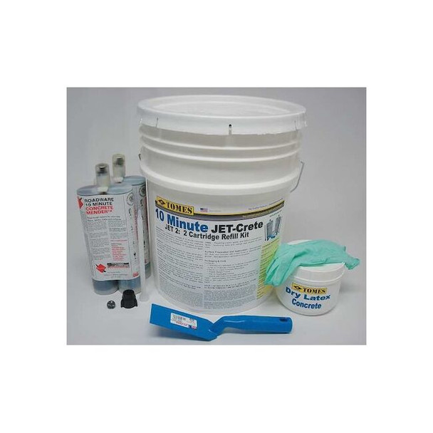 Je Tomes Concrete Repair Compound, Pail, Gray, JET-2 JET-2