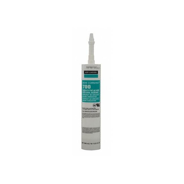 Dowsil Silicone Sealant, 10 oz, Cartridge, White, Silicone Base, 700 4060068