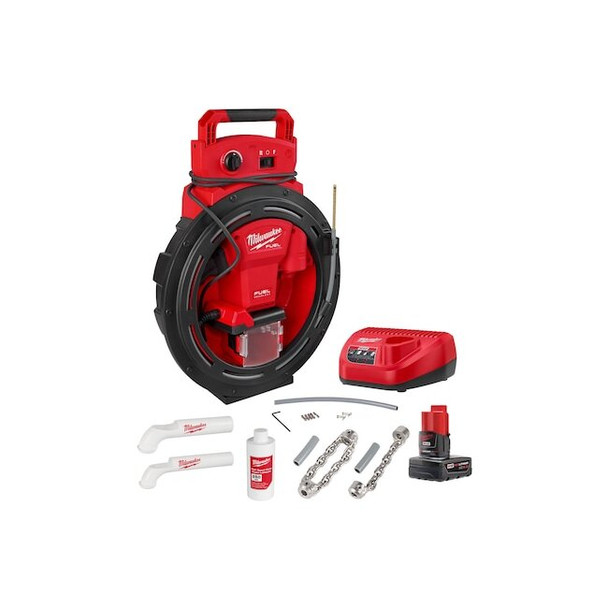 Milwaukee Tool Chain Snake Kit,1,850 RPM,35 ft Cord 2519-21