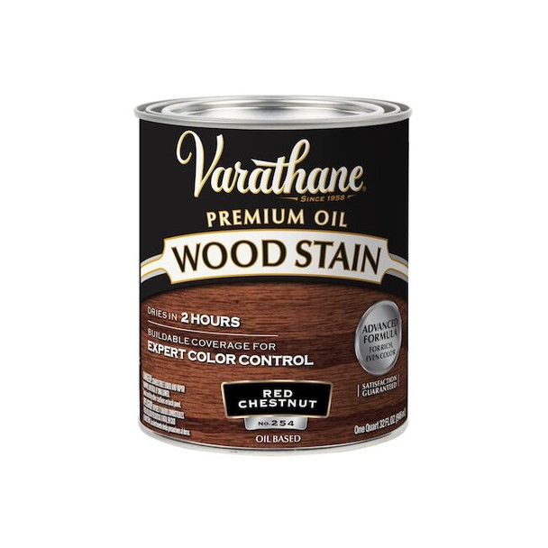 Varathane Premium Wood Stain, Oil Based, Red Chestnut, 1 Quart 211725H