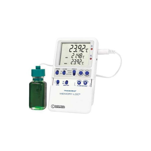 Digital Data Logging Thermometer, Memory-Loc with Bottle Probe Style