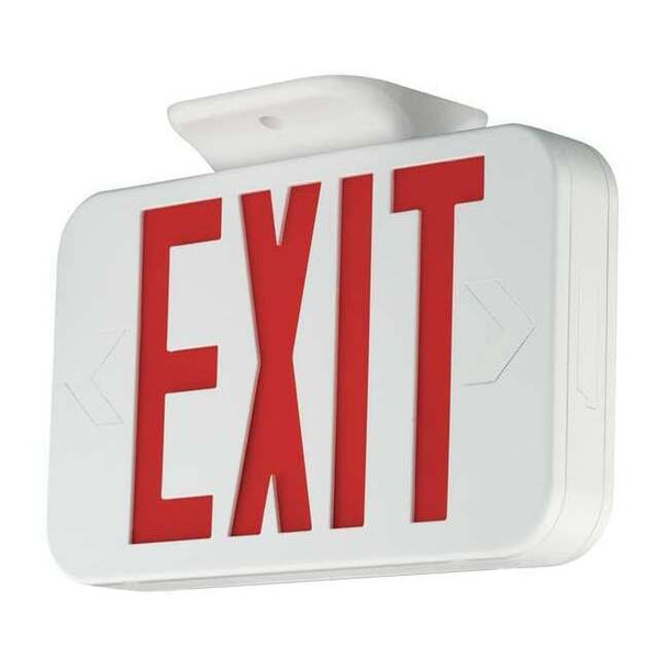 Exit Sign, White, 1 or 2 Face(s), LED, Universal Mount, Nickel Cadmium