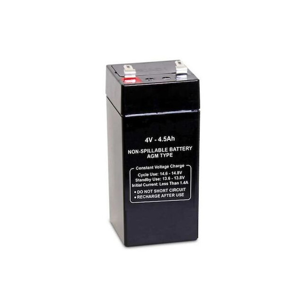 Manufacturer Varies Sealed Lead Acid Battery,4VDC,4.5Ah 47022