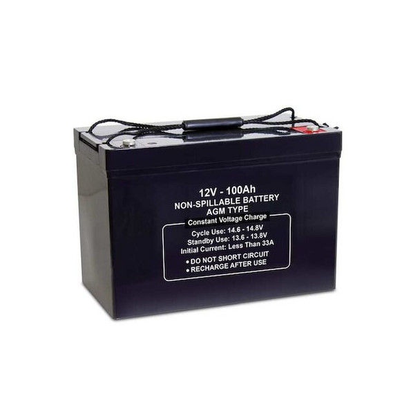 Manufacturer Varies Sealed Lead Acid Battery,12VDC,100Ah 47025