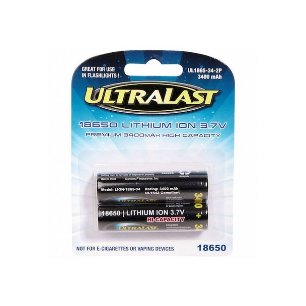 Ultralast Rechargeable Battery,PK2 UL1865-34-2P