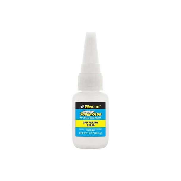 Vibra-Tite Instant Adhesive, 322 Series, Clear, 1 lb, Bottle 32228