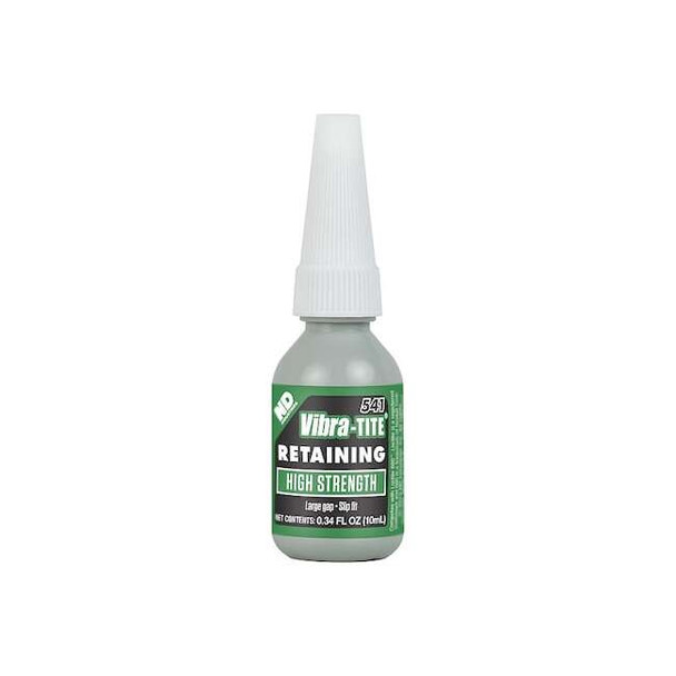 Vibra-Tite Retaining Compound, 541 Series, Green, Liquid, 10ml, Bottle 54110
