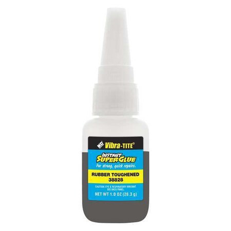 Vibra-Tite Instant Adhesive, 388 Series, Black, 1 oz, Bottle 38828